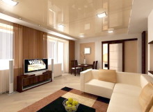 plafond tendu dans le salon