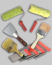 outils de peinture murale