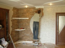 pose de pierre artificielle