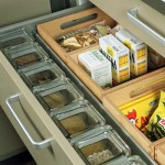 étagères extensibles dans la cuisine