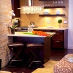 lustre en cristal pour une petite cuisine