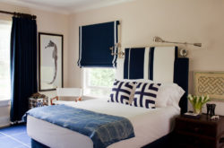 rideaux romains bleus