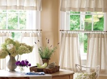 tissu pour rideaux dans la cuisine