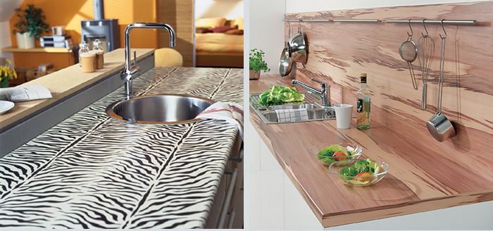 plan de travail stratifié de cuisine