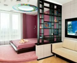 Paravent avec étagères