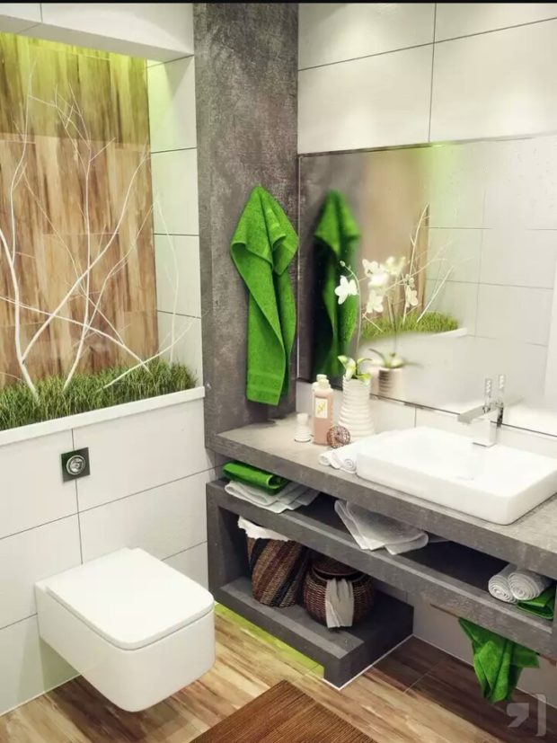 Niche dans la salle de bain