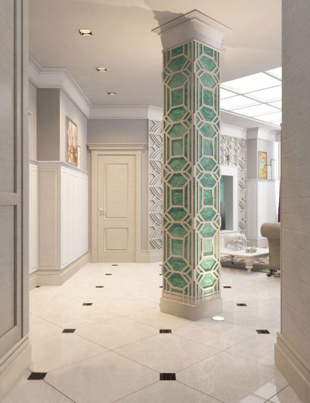 6 conseils pour décorer les colonnes à l'intérieur de l'appartement: matériaux, design, photo 6 conseils pour décorer les colonnes à l'intérieur de l'appartement: matériaux, design, photo