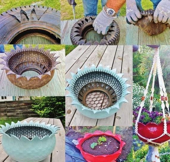 Parterre d'un vieux pneu 2