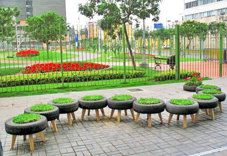 Parterre d'un vieux pneu 6