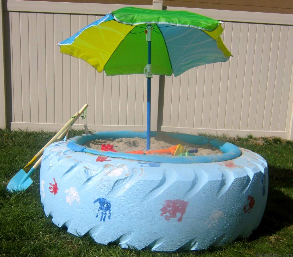 Bac à sable pour pneus