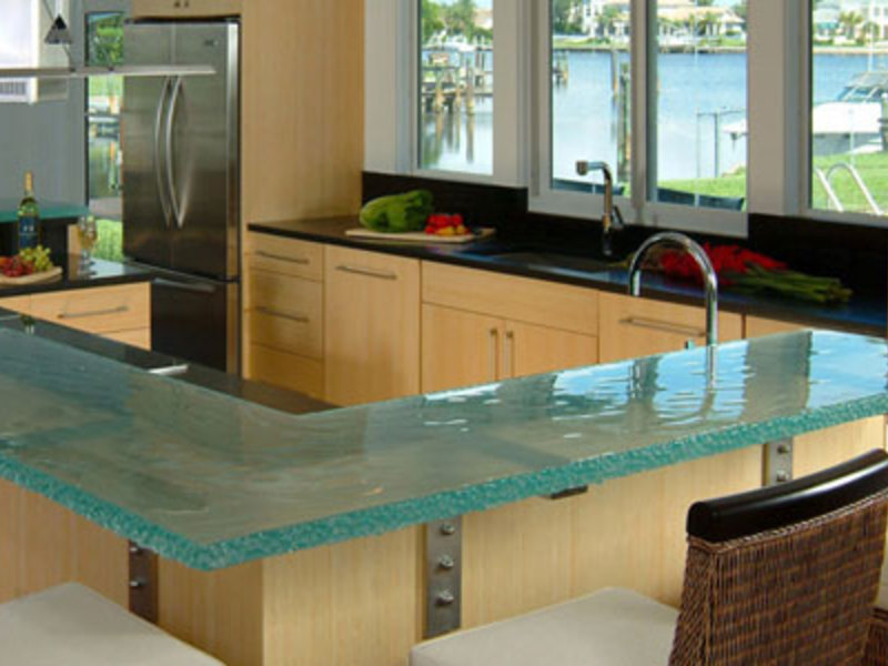 comptoir de bar en verre