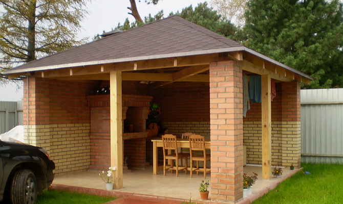 gazebo pour le jardin de brique 2