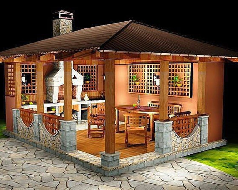 tonnelle pour une résidence d'été