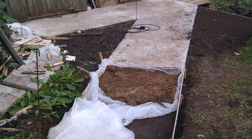 disposition de coussin de voie en béton 2