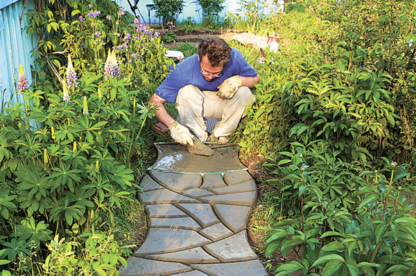 Pistes de béton bricolage