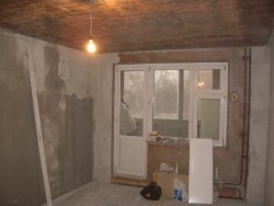 finition brute dans la chambre