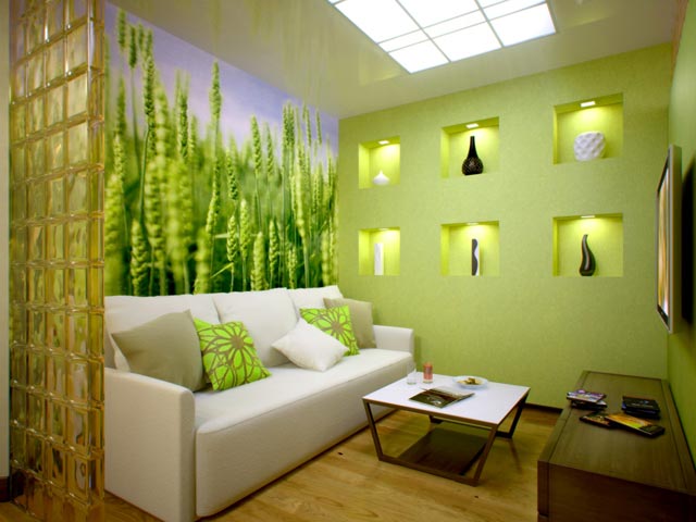 éclairage décoratif dans le salon