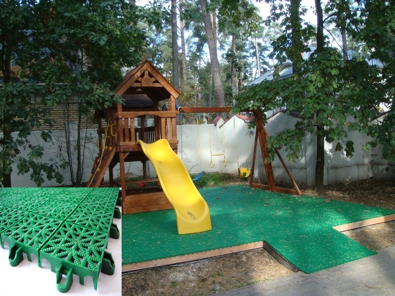 aire de jeux dans le pays tuile en plastique