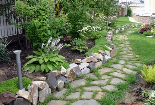 bordure en pierre pour allées de jardin