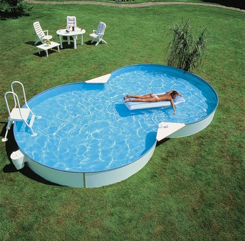 grande piscine à ossature