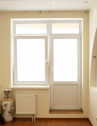 porte vitrée partielle