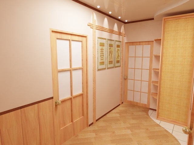 panneaux mdf pour murs dans le couloir