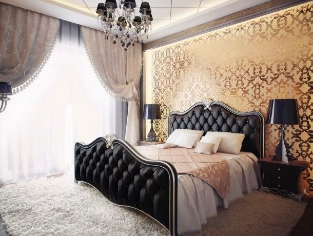 papier peint en métal dans la chambre