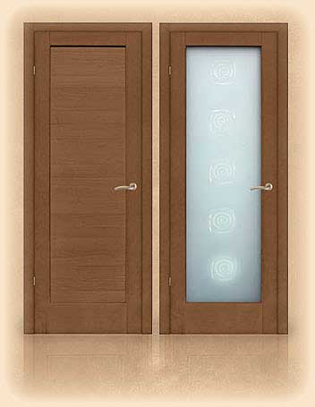 la porte intérieure est aveugle et vitrée