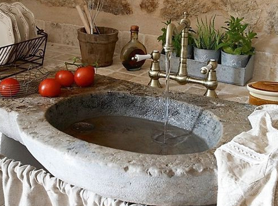 évier en pierre