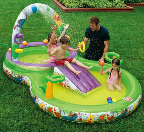 piscine gonflable avec toboggan 2