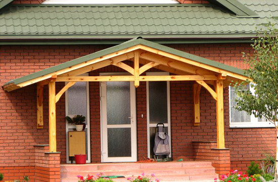 auvent de porche en métal