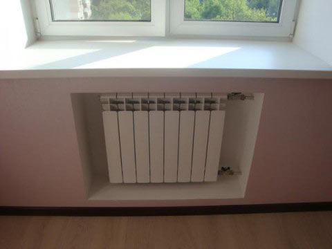 niche de radiateur pour cloison sèche