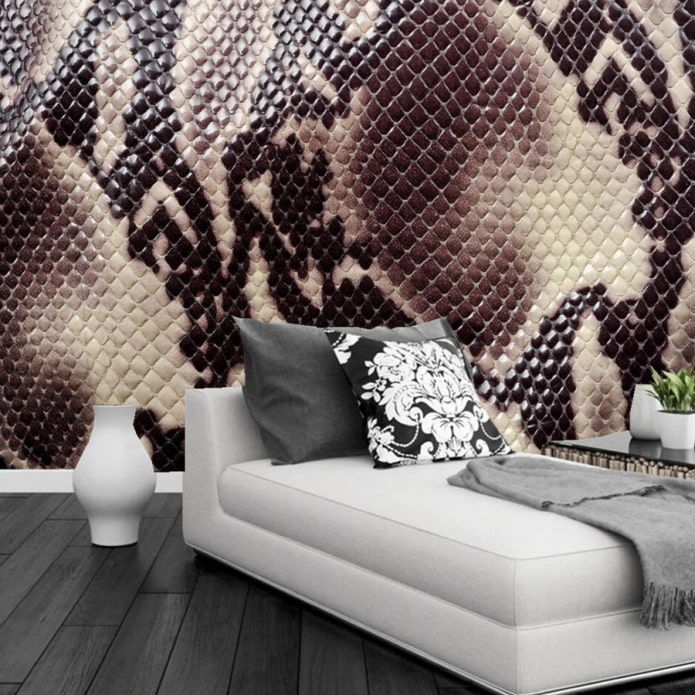 Papier peint sous la peau à l'intérieur: 5 conseils pour choisir et appliquer + photo