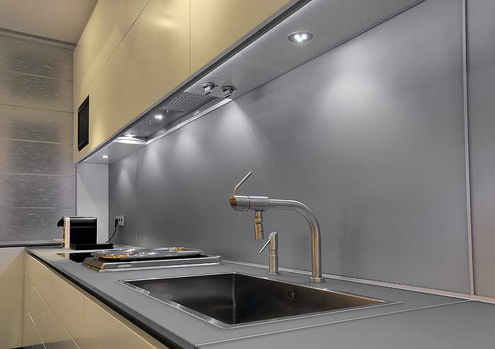 éclairage de la zone de travail de la cuisine 2