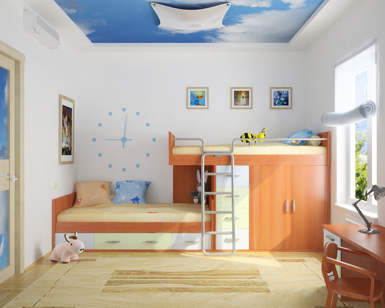 décoration murale en peinture enfant 4