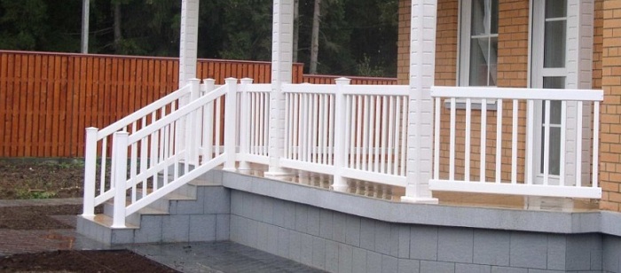 balustrade de porche de PVC