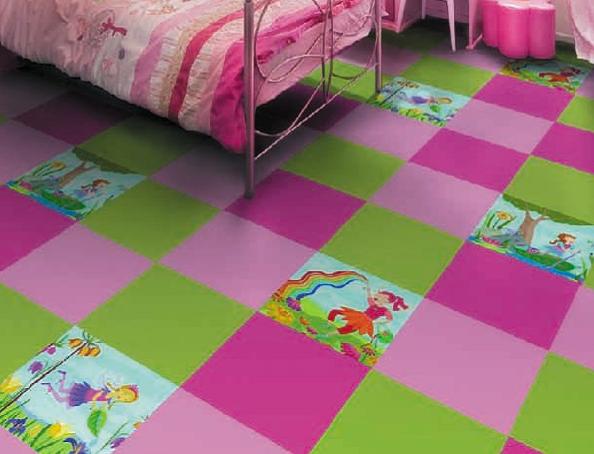 carreaux de sol en PVC dans la pépinière