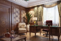 rideaux dans l'étude 5