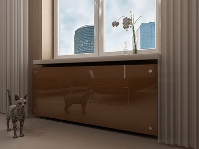 cacher le verre du radiateur de chauffage