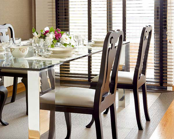 table à manger en verre