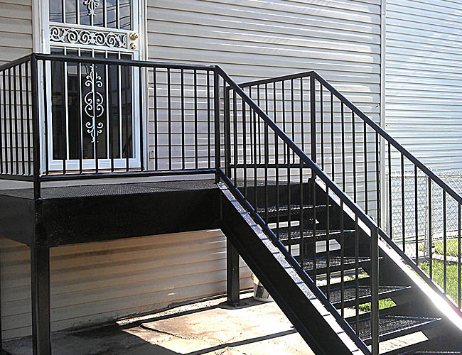 marches de porche en métal