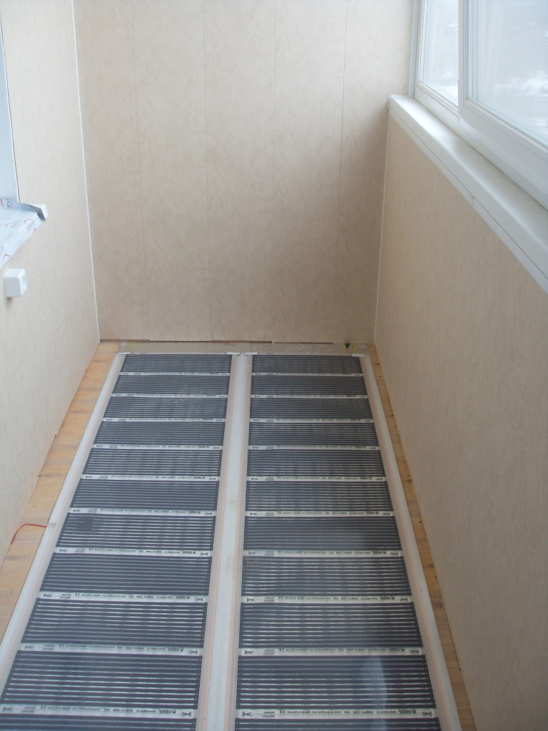 planchers chauffants sur le balcon