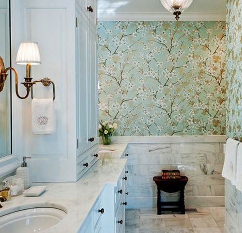 papier peint en vinyle pour la salle de bain 2