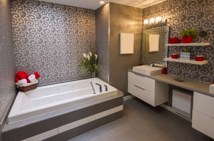 papier peint en vinyle pour la salle de bain 3