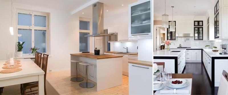 zonage de la cuisine par l'île